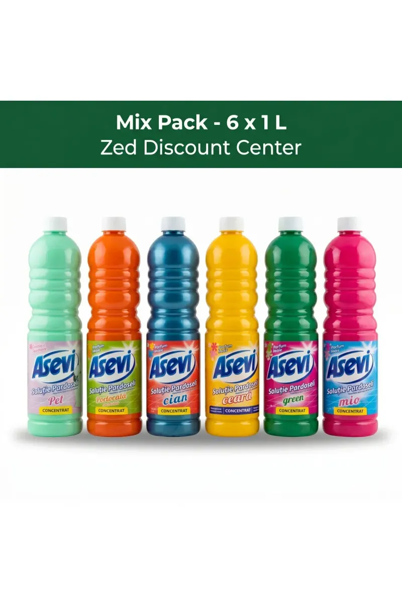 Floor Cleaner Mix Pack 1L X6 (Pet + Orange + Cian + Ceară + Green + Mio)