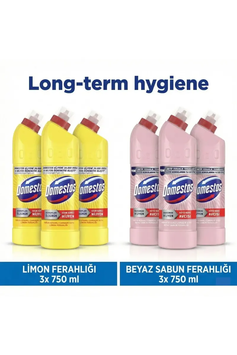 Bleach Lemon Freshness 750 ml X3 + Bleach White Soap Freshness 750 ml X3