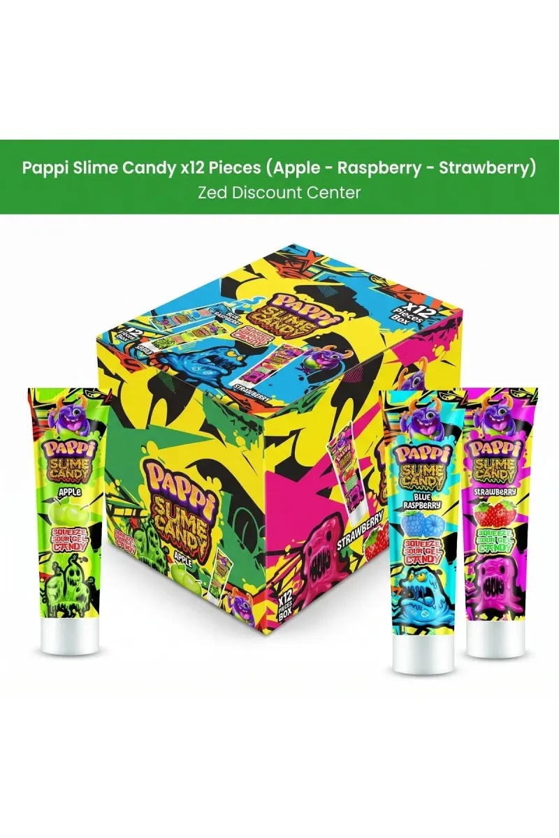 Slime Candy x12 Pieces (Apple - Raspberry - Strawberry)