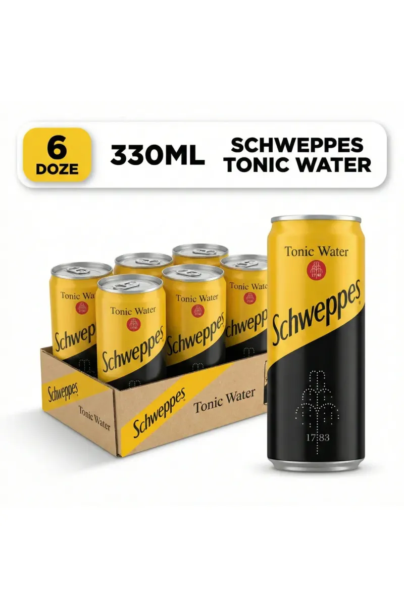 Schweppe's TONIC WATER, 330 ML x 6 PIECES, BOX